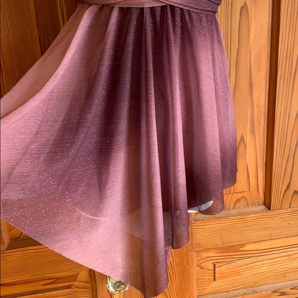 Sparkly Purple Dance Performance Dress - Picture 4 of 14